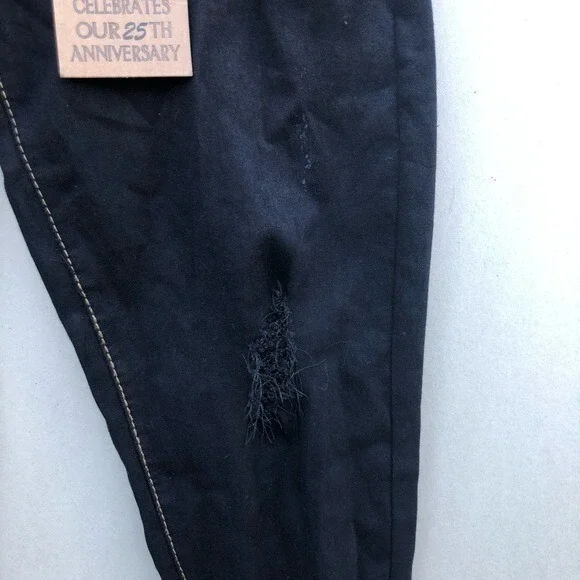 OTB Women's Black Stitch Rip Slim Straight Size 3 - Picture 5 of 9